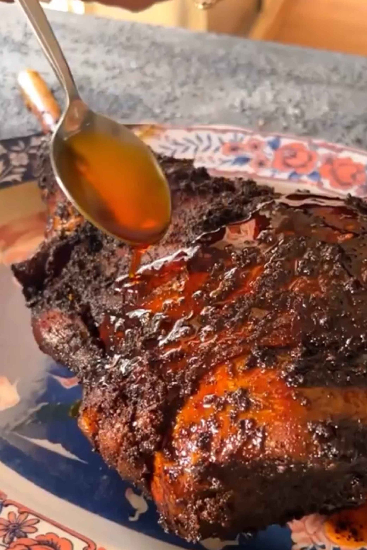 Lamb Leg with Spiced Coffee and Saffron Butter