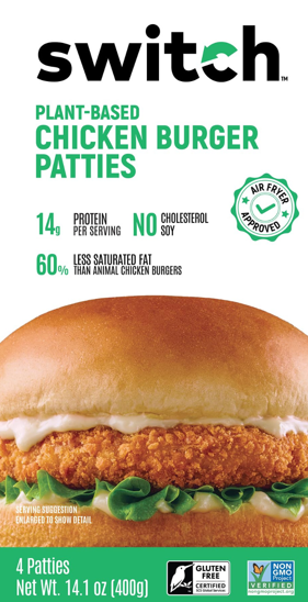 Switch | Plant-based Chicken Burger Patties | 400g