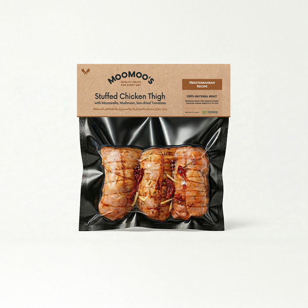 Stuffed Chicken Thighs | Mozzarella, Mushrooms, and Sun-dried Tomatoes | ≈ 550g