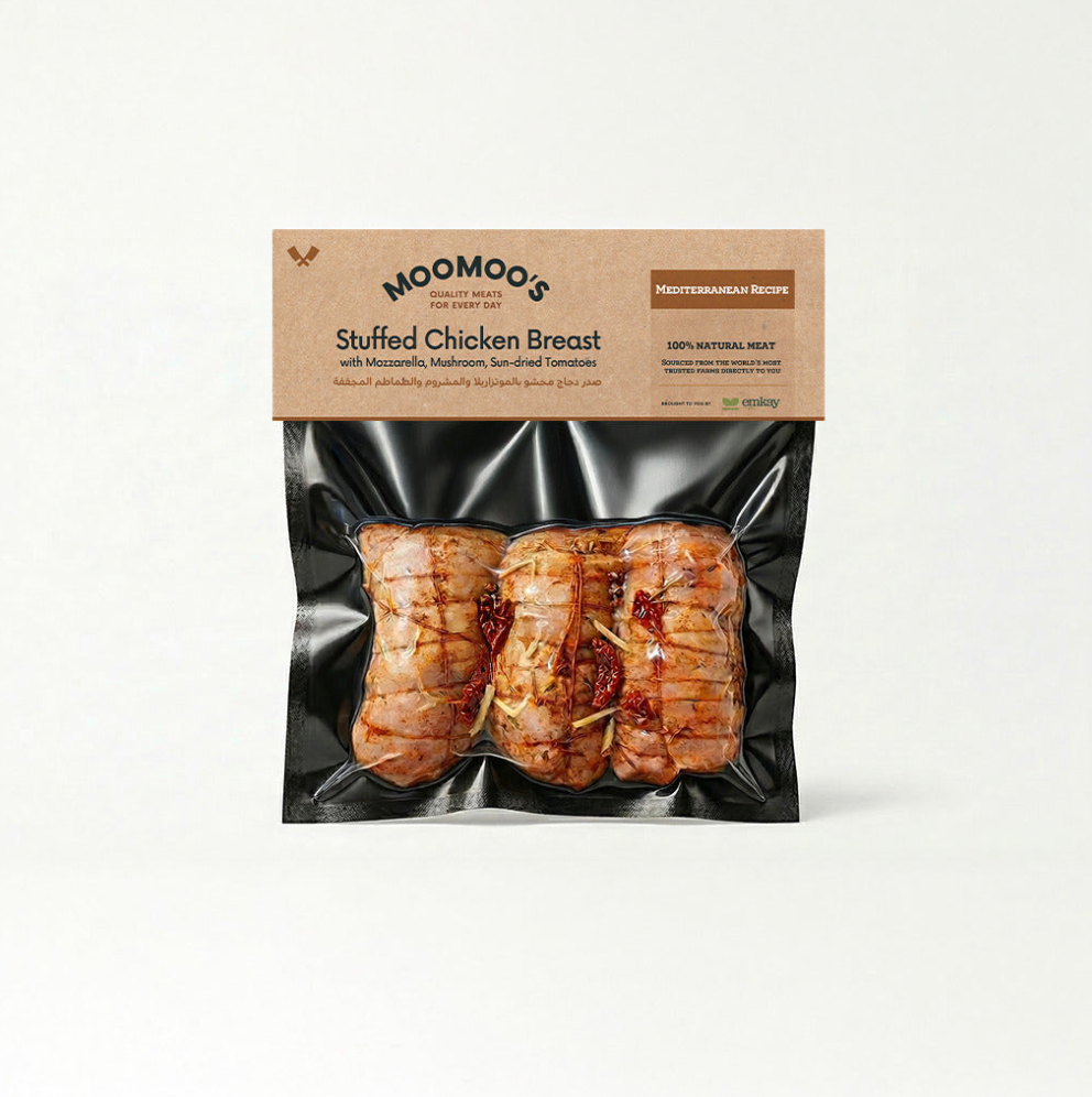 Stuffed Chicken Breasts | Mozzarella, Mushrooms, and Sun-dried Tomatoes | ≈ 550g